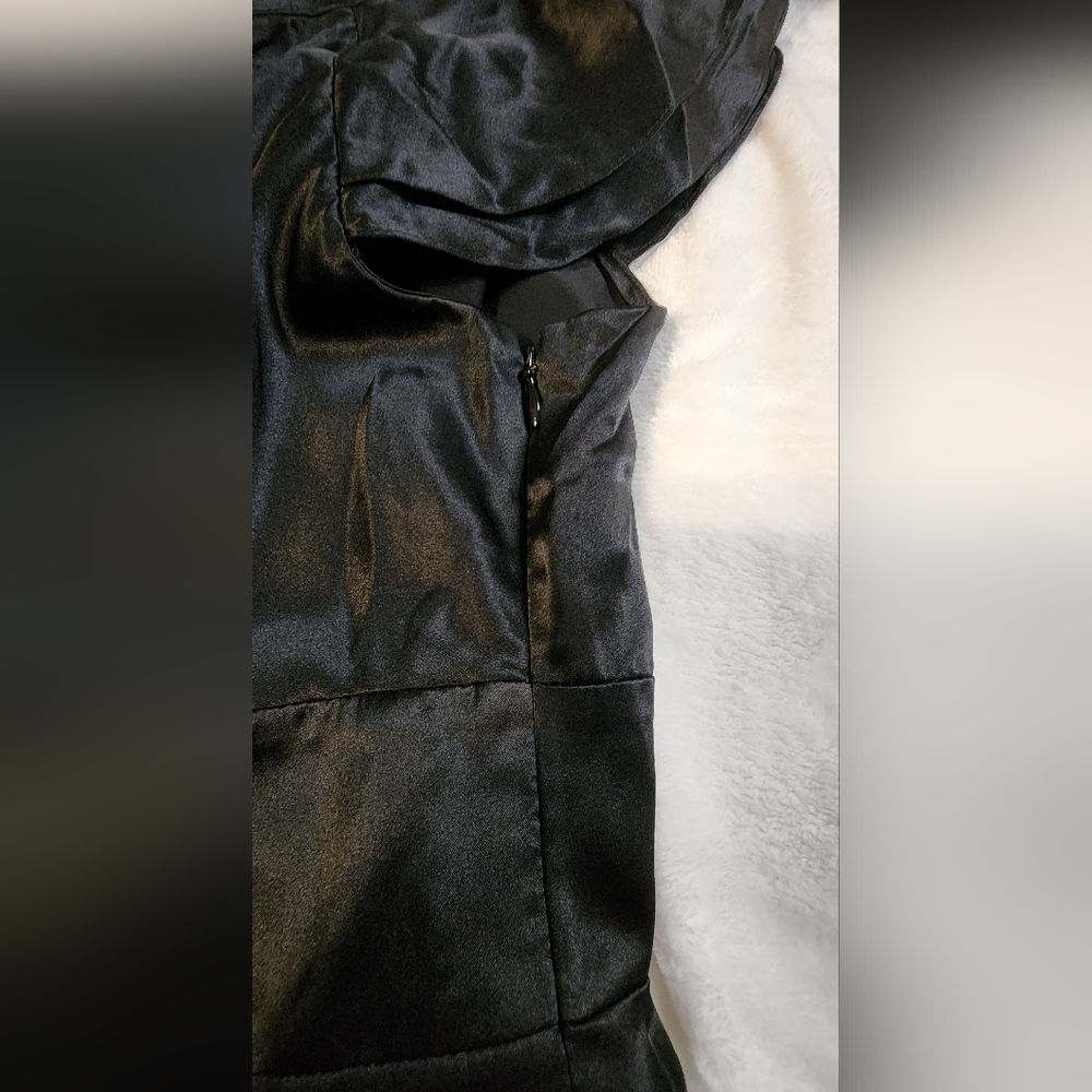 Gianni Bini Black 100% Silk Midi Dress, EUC, Size 12 - Picture 7 of 8